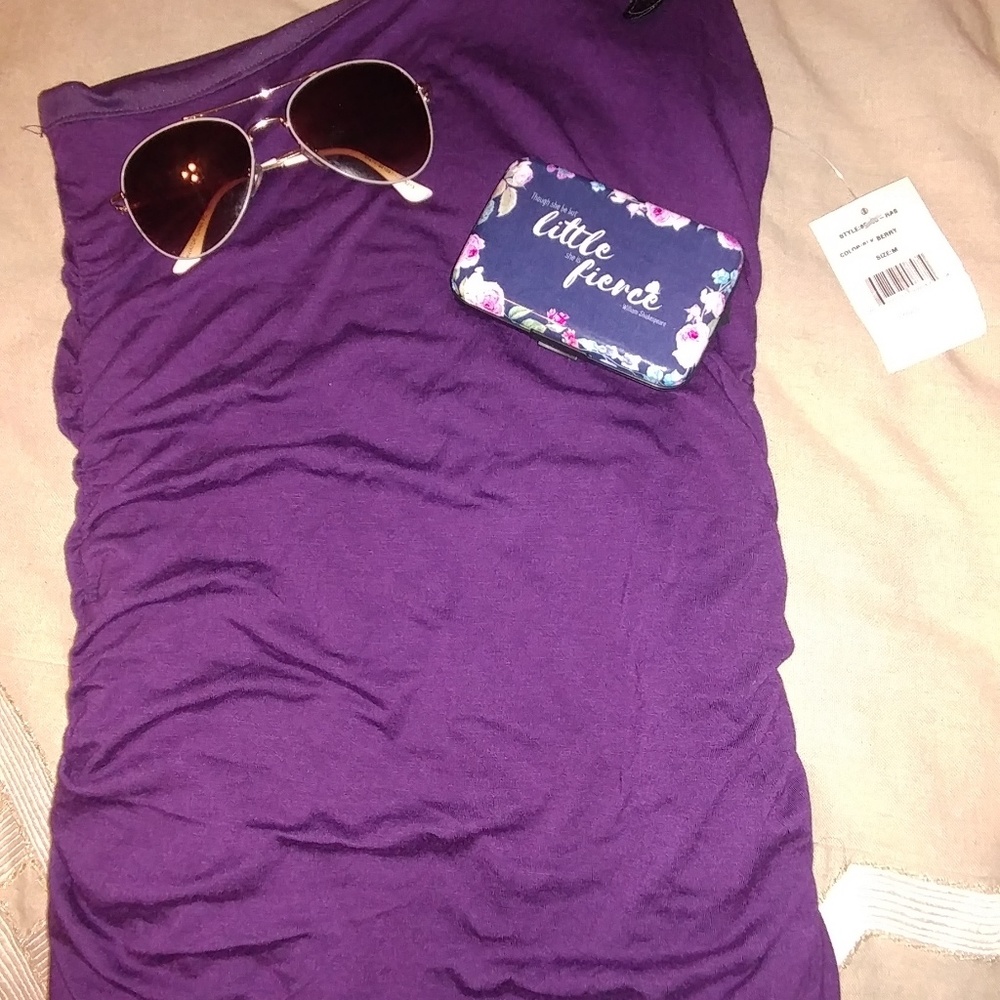 Purple one strapped blouse